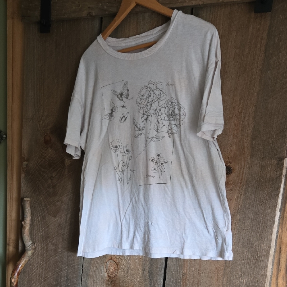American Eagle Outfitters Beige Ribbed Top